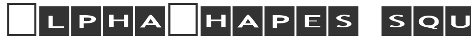 AlphaShapes squares font preview