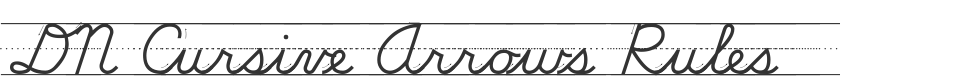 DN Cursive Arrows Rules font preview