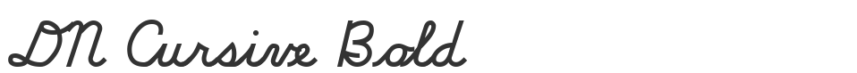 DN Cursive Bold font preview