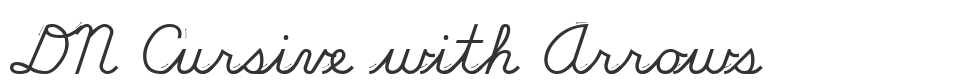 DN Cursive with Arrows font preview