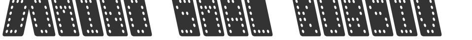 Domino smal kursiv font preview