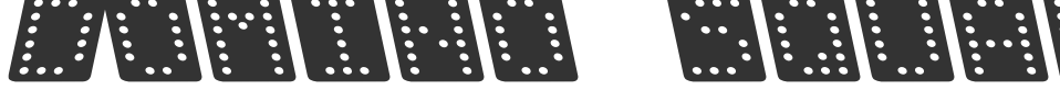Domino square kursiv font preview