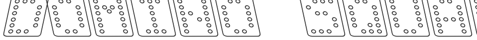 Domino square kursiv omrids font preview
