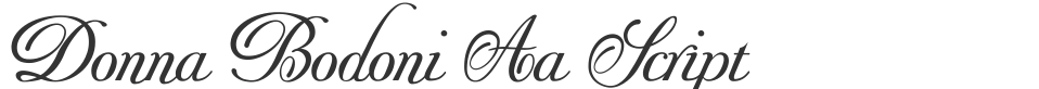 Donna Bodoni Aa Script font preview