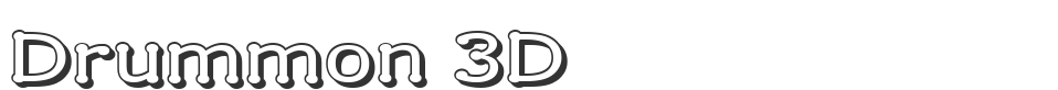 Drummon 3D font preview