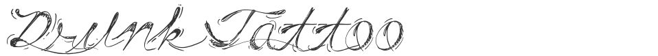 Drunk Tattoo font preview