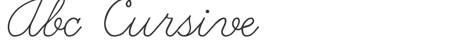 Abc Cursive font preview