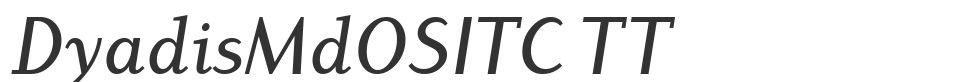 DyadisMdOSITC TT font preview