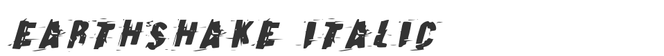 Earthshake Italic font preview