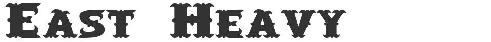 East Heavy font preview