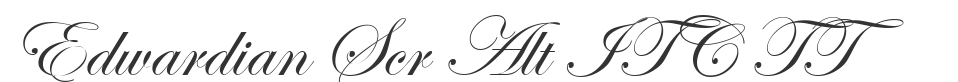 Edwardian Scr Alt ITC TT font preview