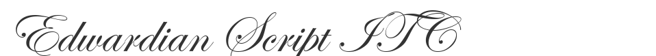 Edwardian Script ITC font preview