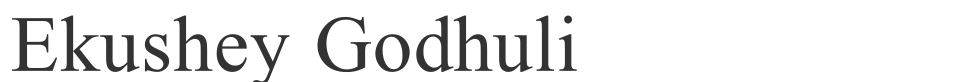 Ekushey Godhuli font preview