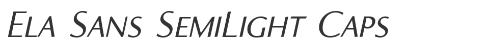 Ela Sans SemiLight Caps font preview