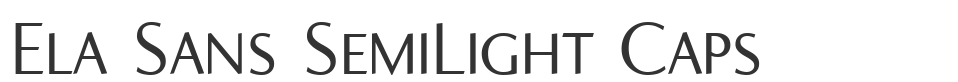 Ela Sans SemiLight Caps font preview