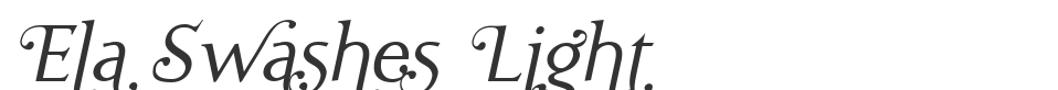Ela Swashes Light font preview