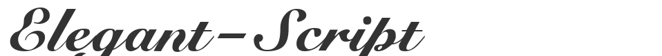 Elegant-Script font preview