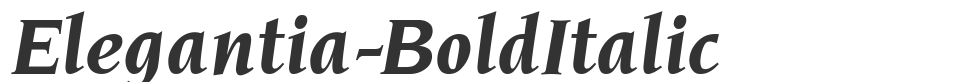 Elegantia-BoldItalic font preview