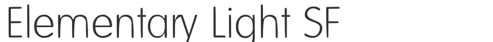 Elementary Light SF font preview