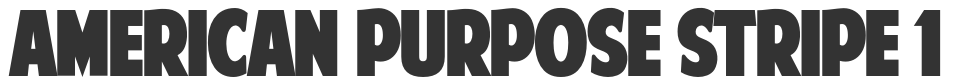 American Purpose STRIPE 1 font preview