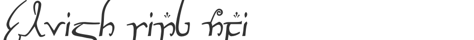 Elvish Ring NFI font preview