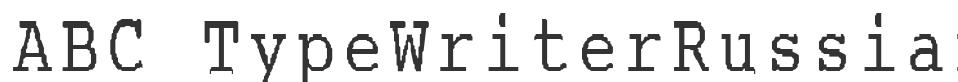 ABC_TypeWriterRussian font preview