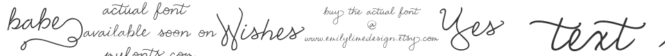 Emily Lime Words font preview
