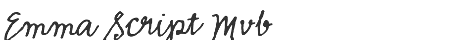 Emma Script Mvb font preview