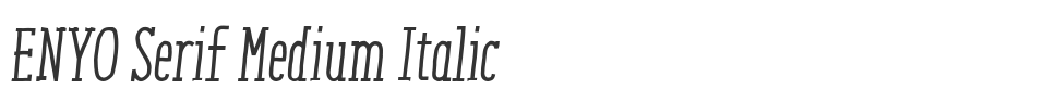 ENYO Serif Medium Italic font preview