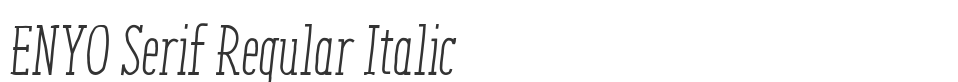 ENYO Serif Regular Italic font preview