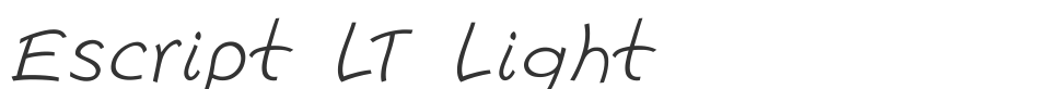 Escript LT Light font preview