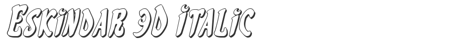Eskindar 3D Italic font preview