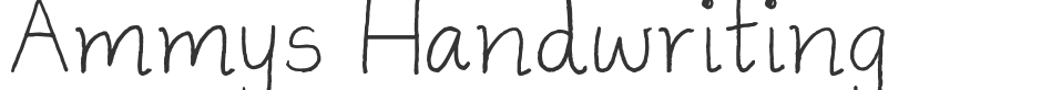 Ammys Handwriting font preview