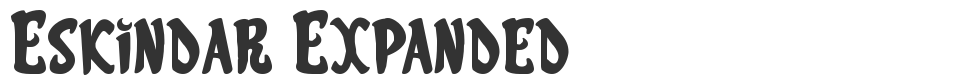 Eskindar Expanded font preview