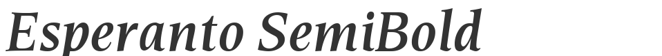 Esperanto SemiBold font preview