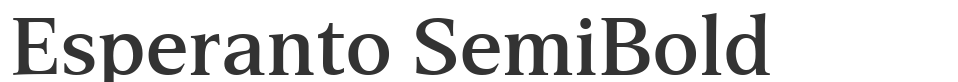 Esperanto SemiBold font preview