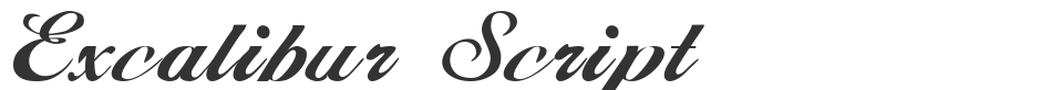 Excalibur Script font preview