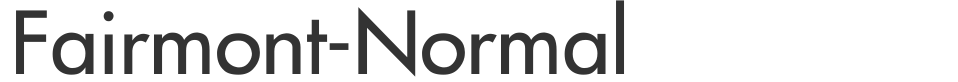 Fairmont-Normal font preview