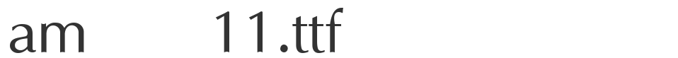 am____11.ttf font preview