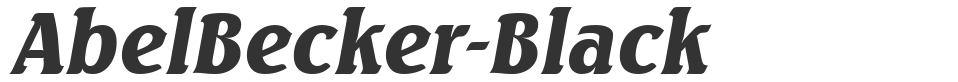 AbelBecker-Black font preview