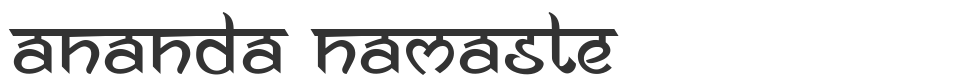 Ananda Namaste font preview