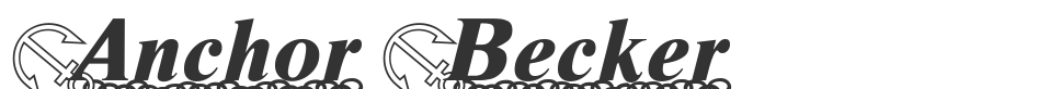 Anchor Becker font preview