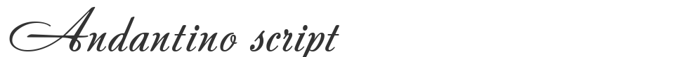 Andantino script font preview