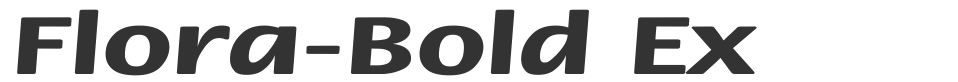Flora-Bold Ex font preview