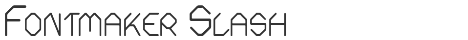 Fontmaker Slash font preview