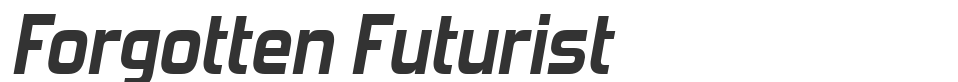 Forgotten Futurist font preview