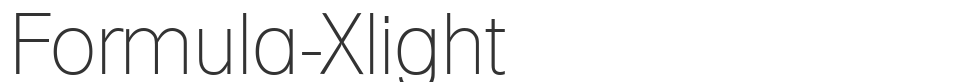 Formula-Xlight font preview