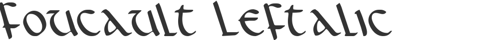 Foucault Leftalic font preview