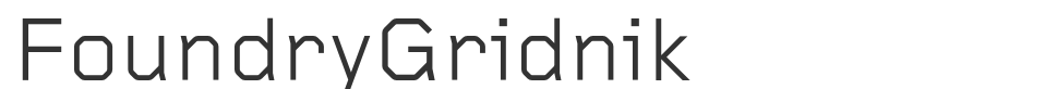 FoundryGridnik font preview