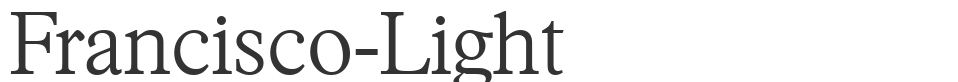 Francisco-Light font preview